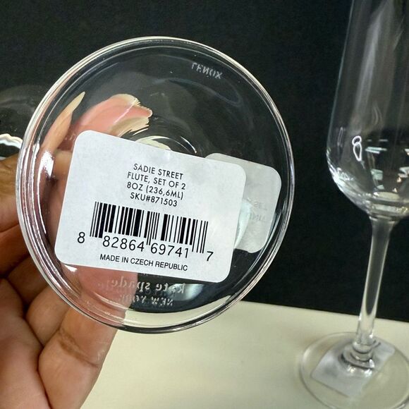 New Kate Spade X Lenox Sadie Street Champagne Flutes Set of Two - Picture 3 of 4